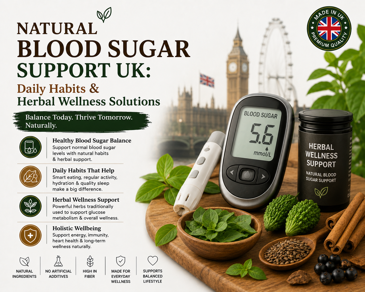 Natural Blood Sugar Support UK: Daily Habits & Herbal Wellness Solutions