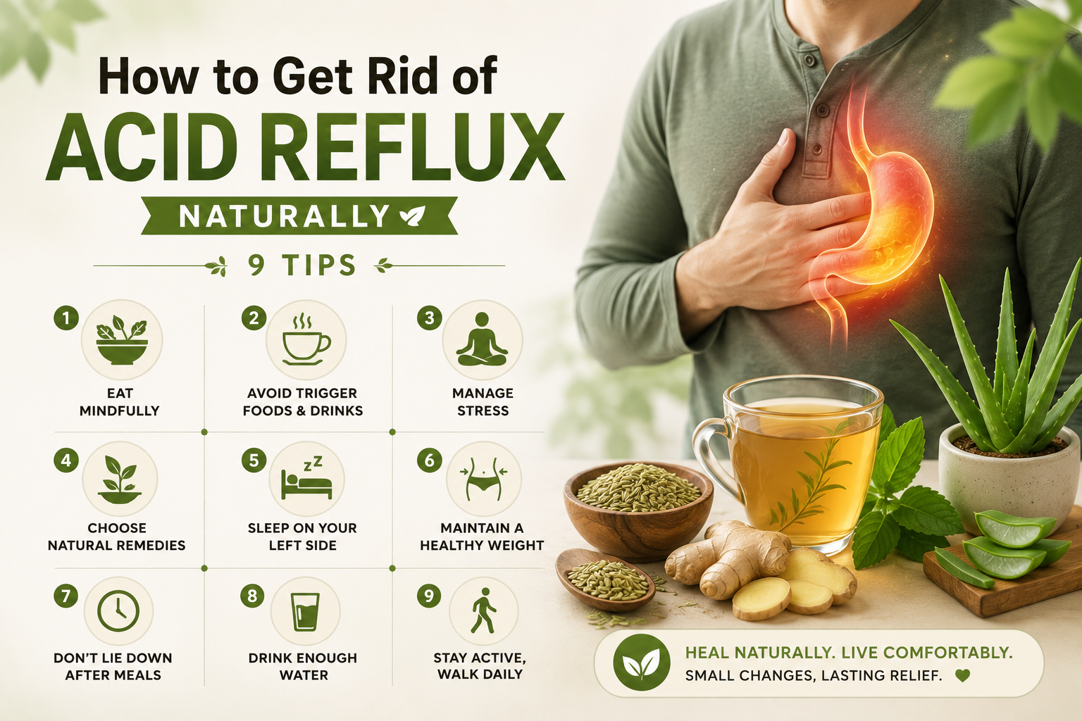 How to Get Rid of Acid Reflux Naturally — 9 Tips