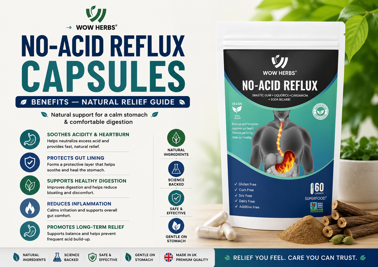 No-Acid Reflux Capsules Benefits — Natural Relief Guide