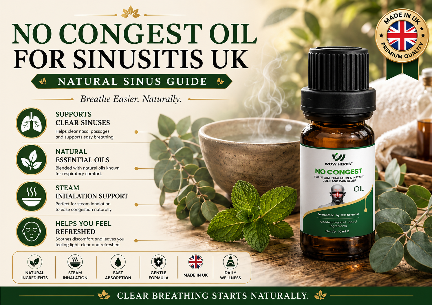 No Congest Oil for Sinusitis UK — Natural Sinus Guide