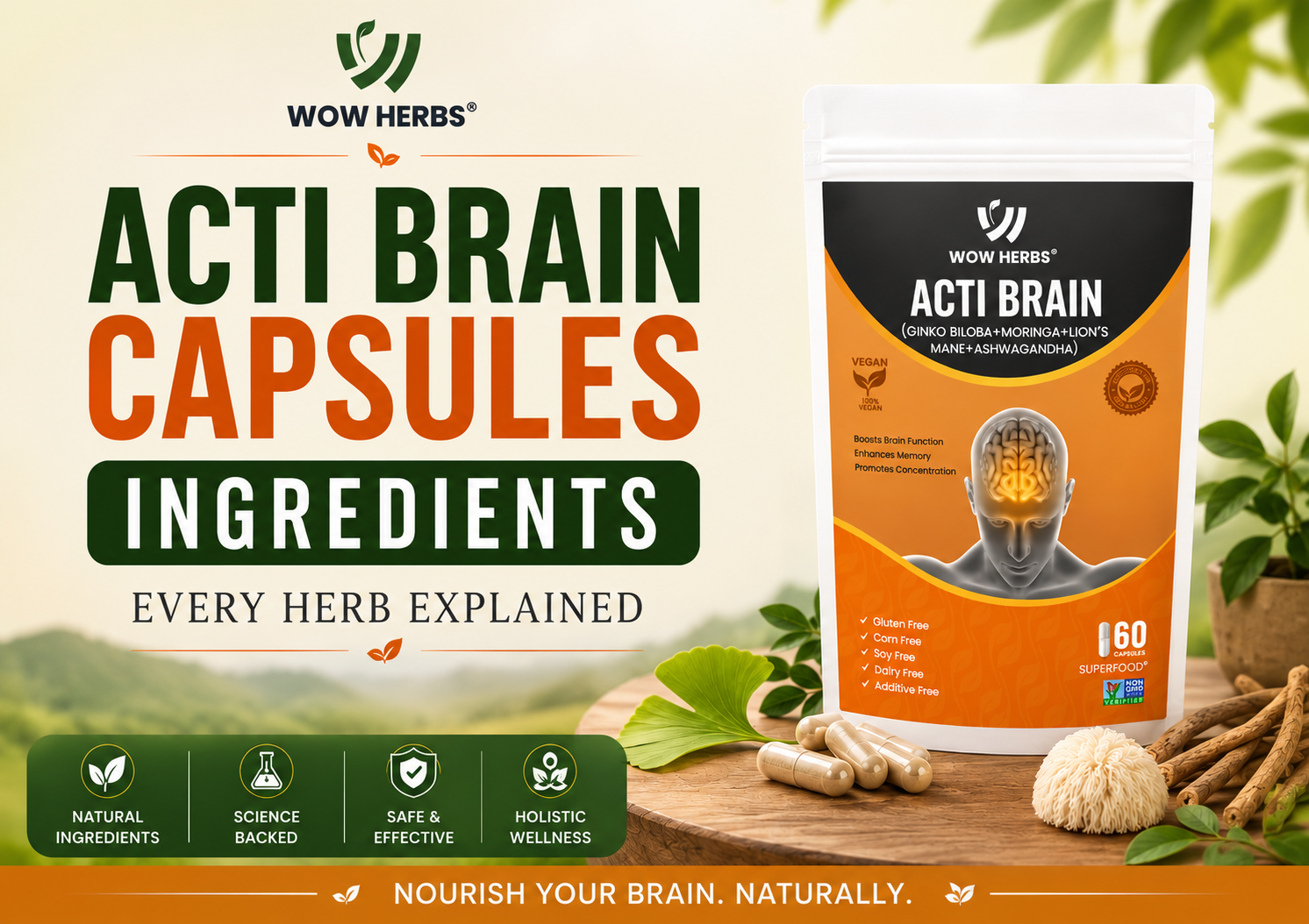 Acti Brain Capsules Ingredients — Every Herb Explained