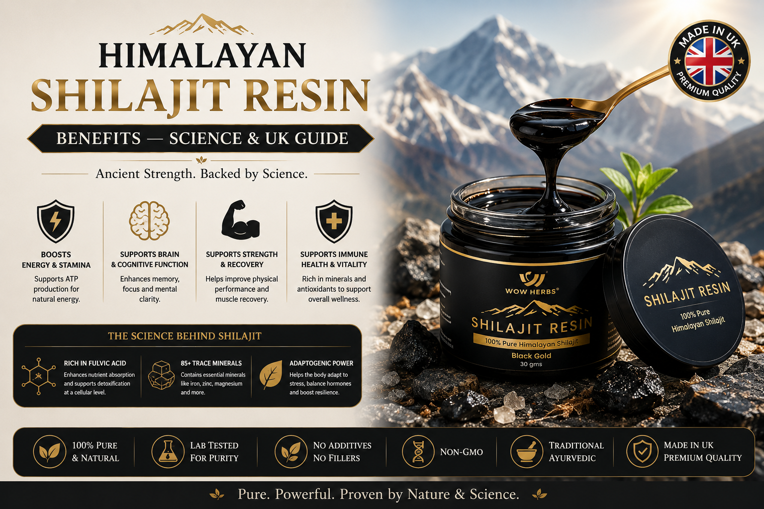 Himalayan Shilajit Resin Benefits — Science & UK Guide