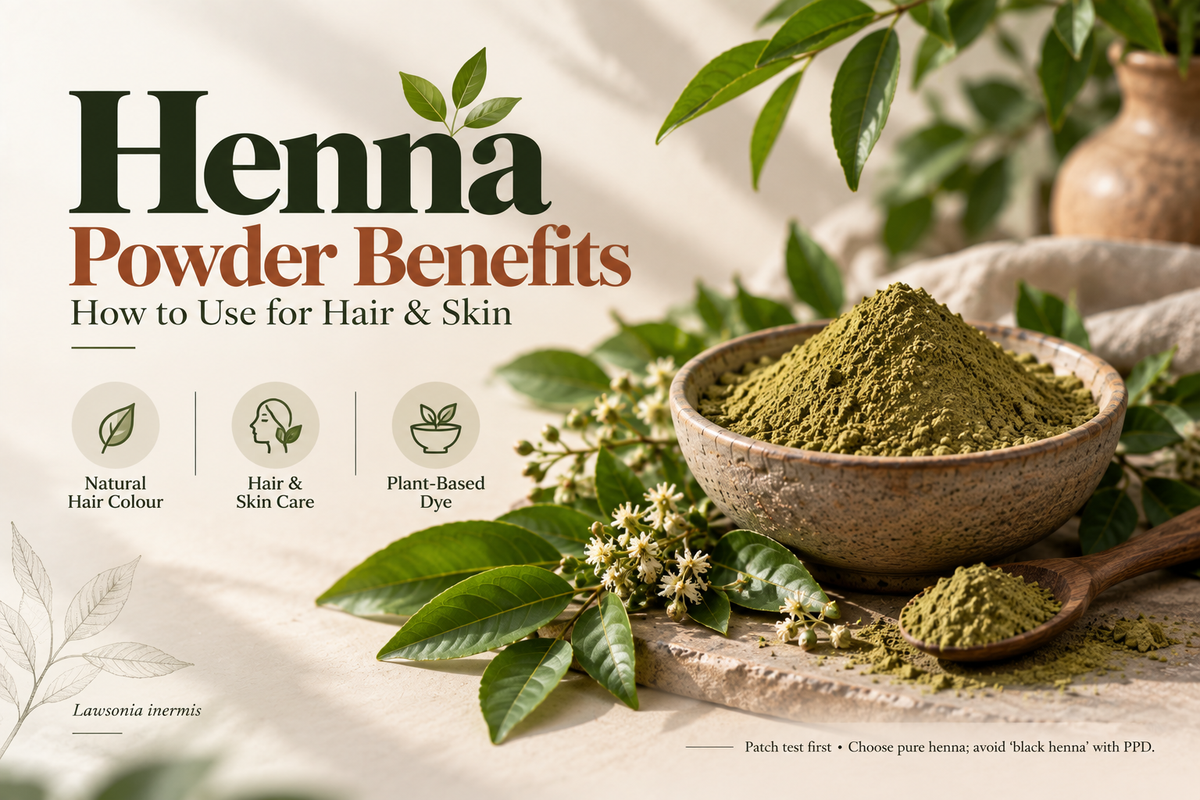 Henna Powder Benefits — How to Use for Hair & Skin