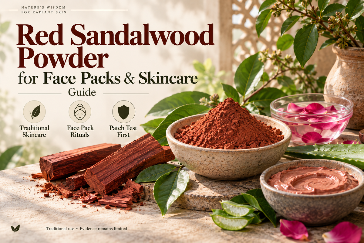 Red Sandalwood Powder for Face Packs & Skincare — Guide