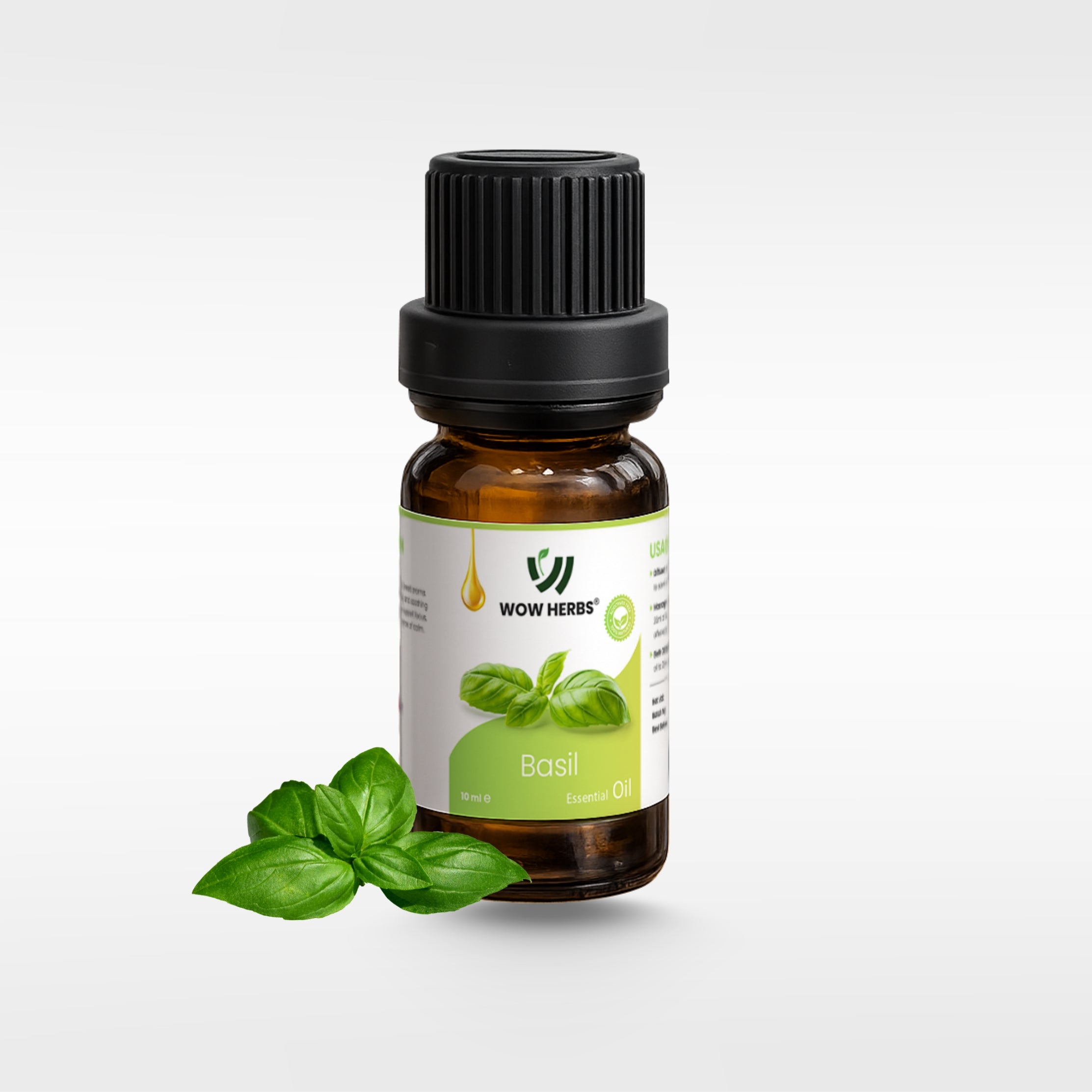 Basil Essential Oil for Aromatherapy, Diffusers & Massage Blends | WOW Herbs