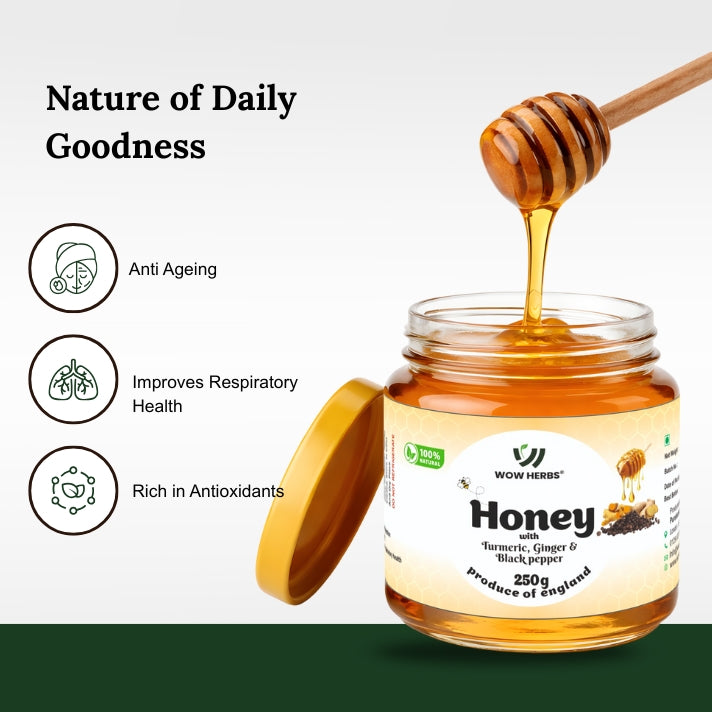Honey with Turmeric, Ginger & Black Pepper (250 g)