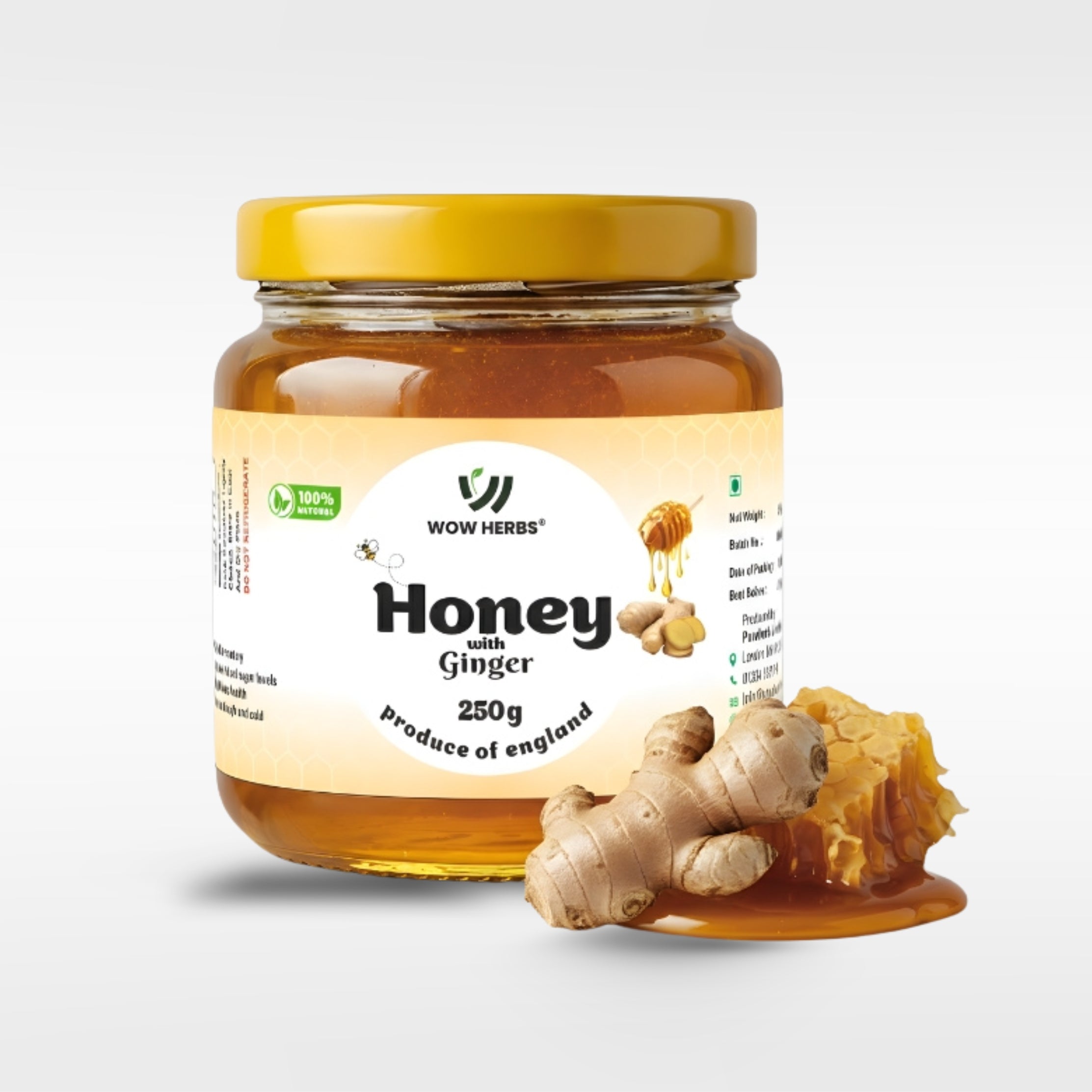 Ginger Honey Blend with Natural Ginger Extract | WOW Herbs