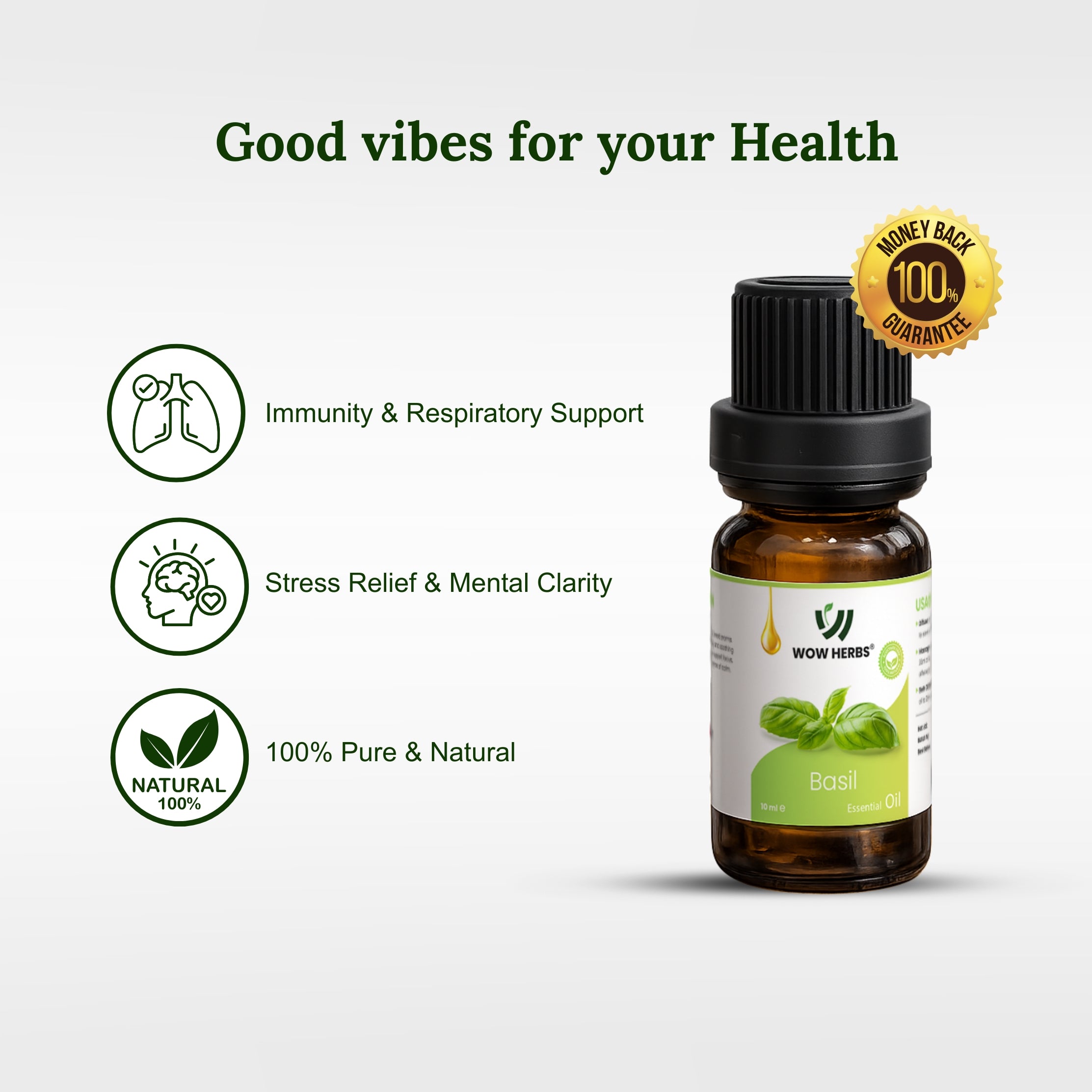 Basil Essential Oil for Aromatherapy, Diffusers & Massage Blends | WOW Herbs
