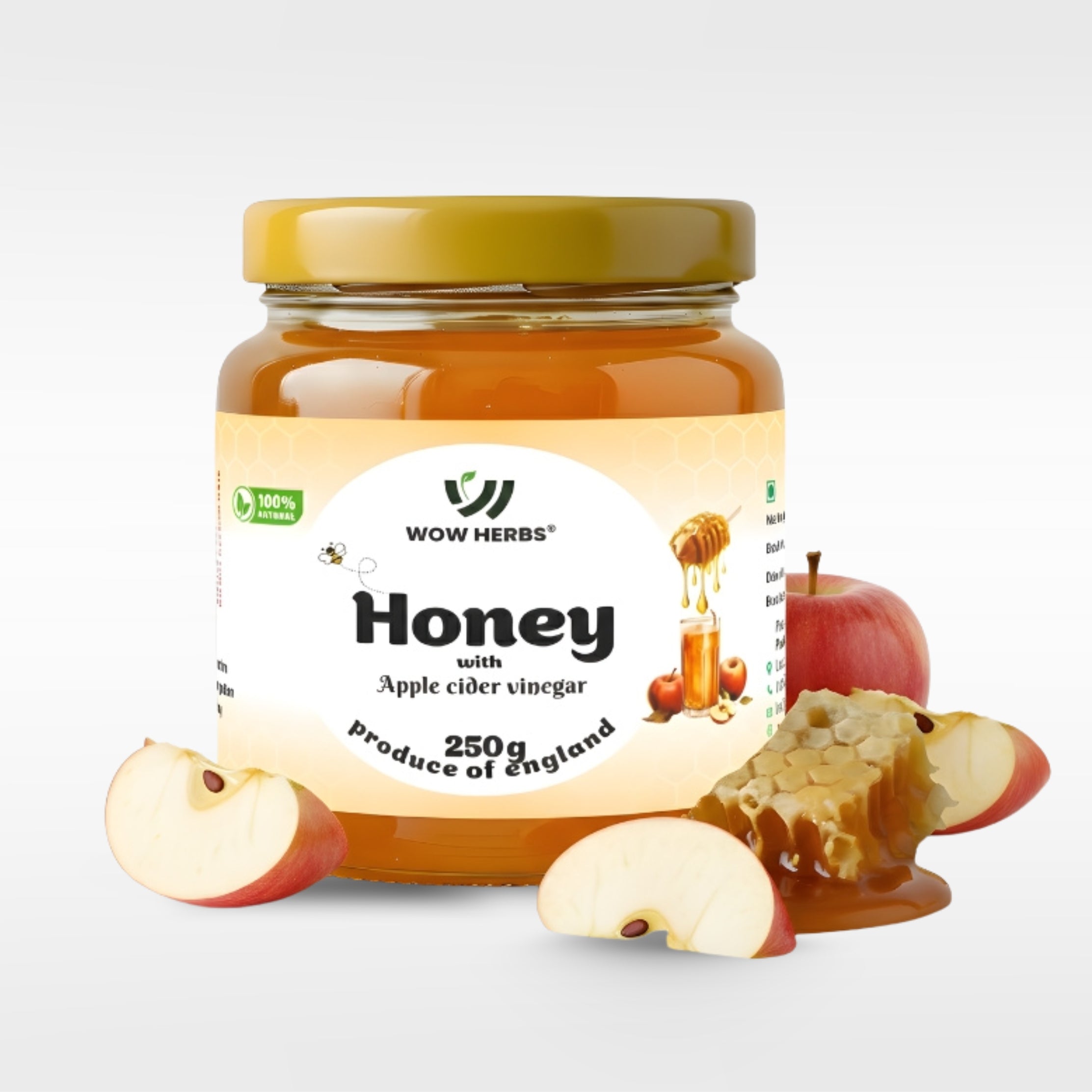 Organic Honey with Apple Cider Vinegar (250g)
