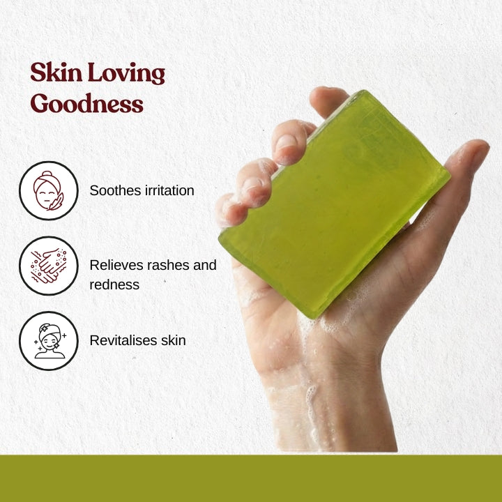 WOW HERBS Neem Handmade Soap | Fresh & Herbal Cleansing Soap (100g) Pack of 2