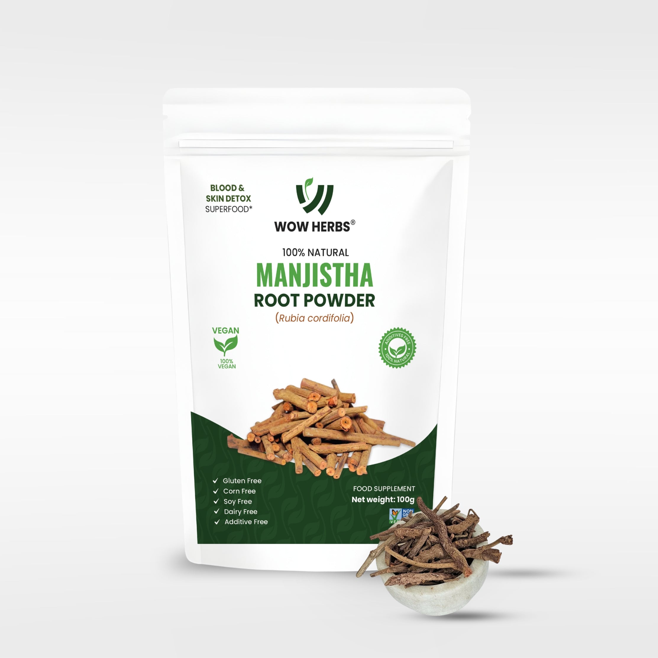 Manjistha Root Powder UK | Rubia cordifolia | 100% Pure Botanical Powder | No Additives