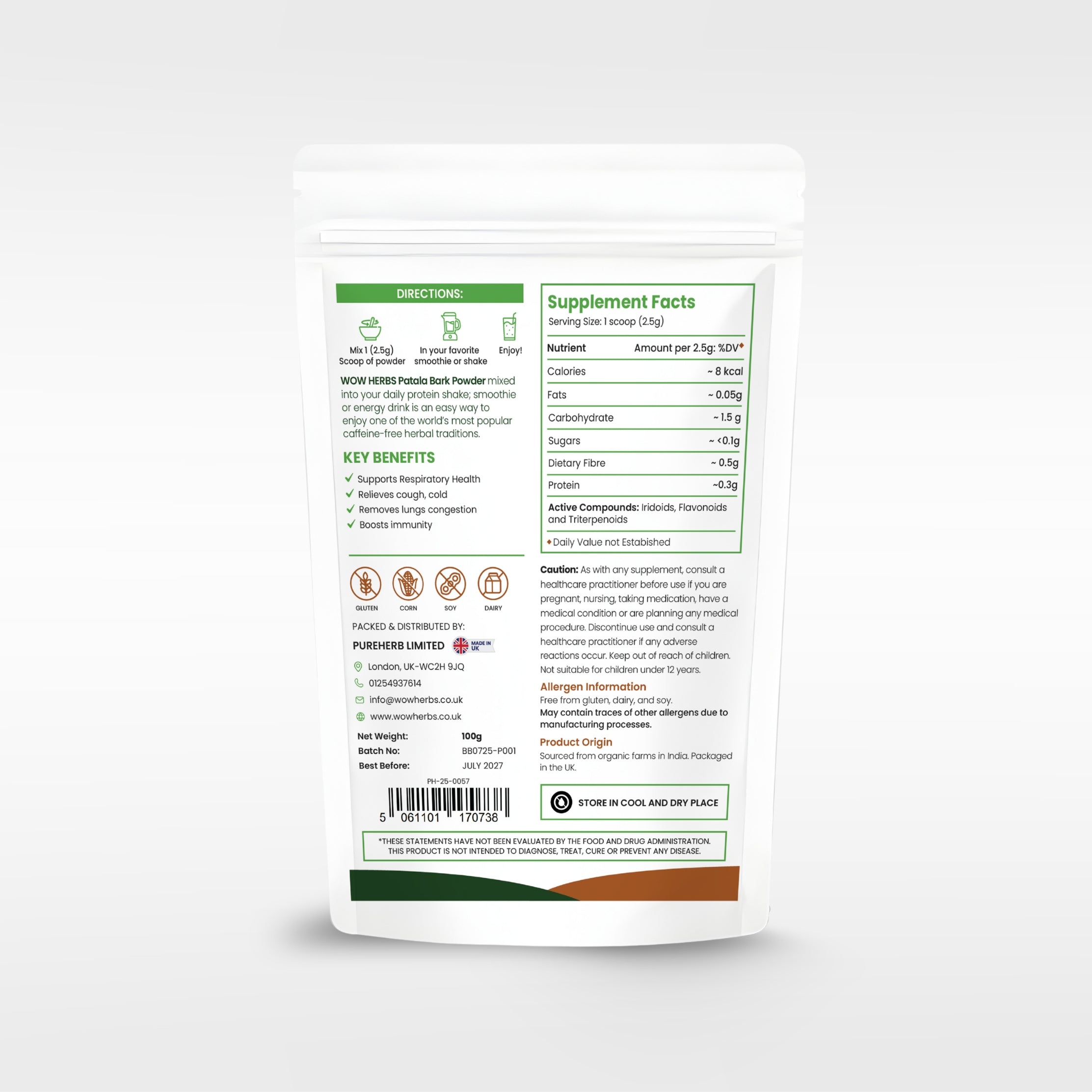 Patala Powder UK | Stereospermum Suaveolens Herbal Powder