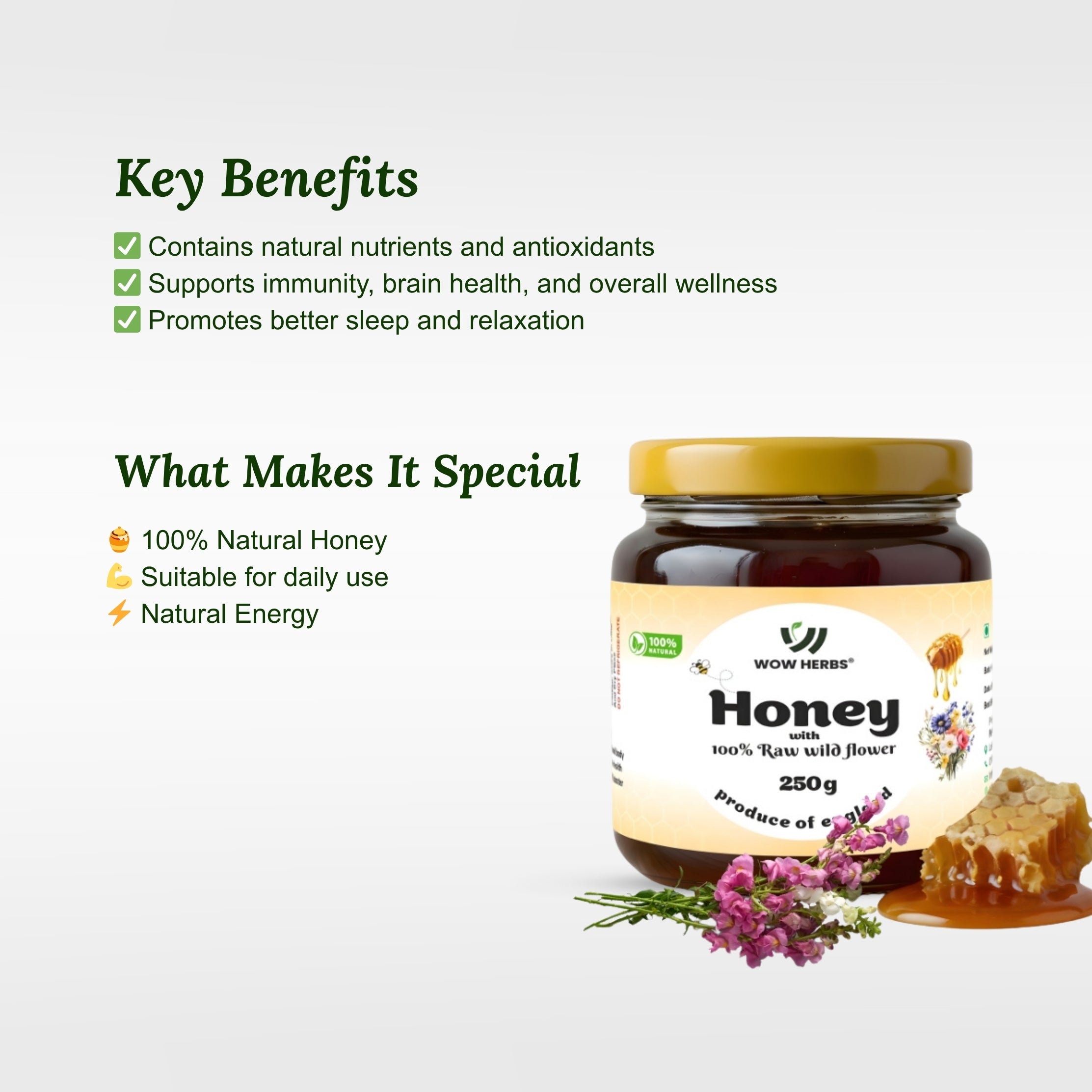 Raw Wildflower Honey (400g)