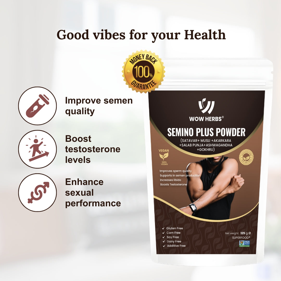 Semino Plus Powder | Ayurvedic Herbal Wellness Blend