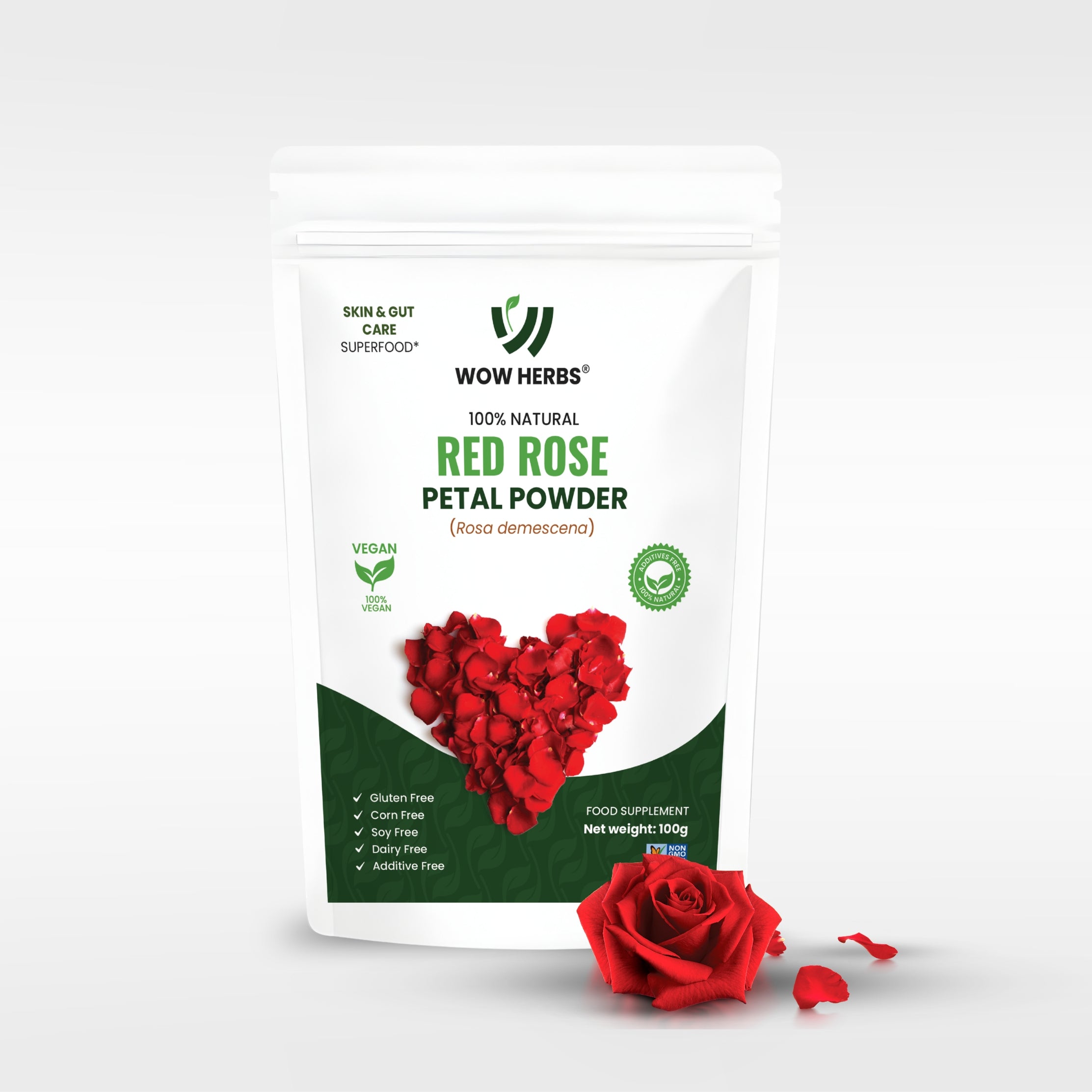 Red Rose Petal Powder UK | Rosa Centifolia Herbal Powder