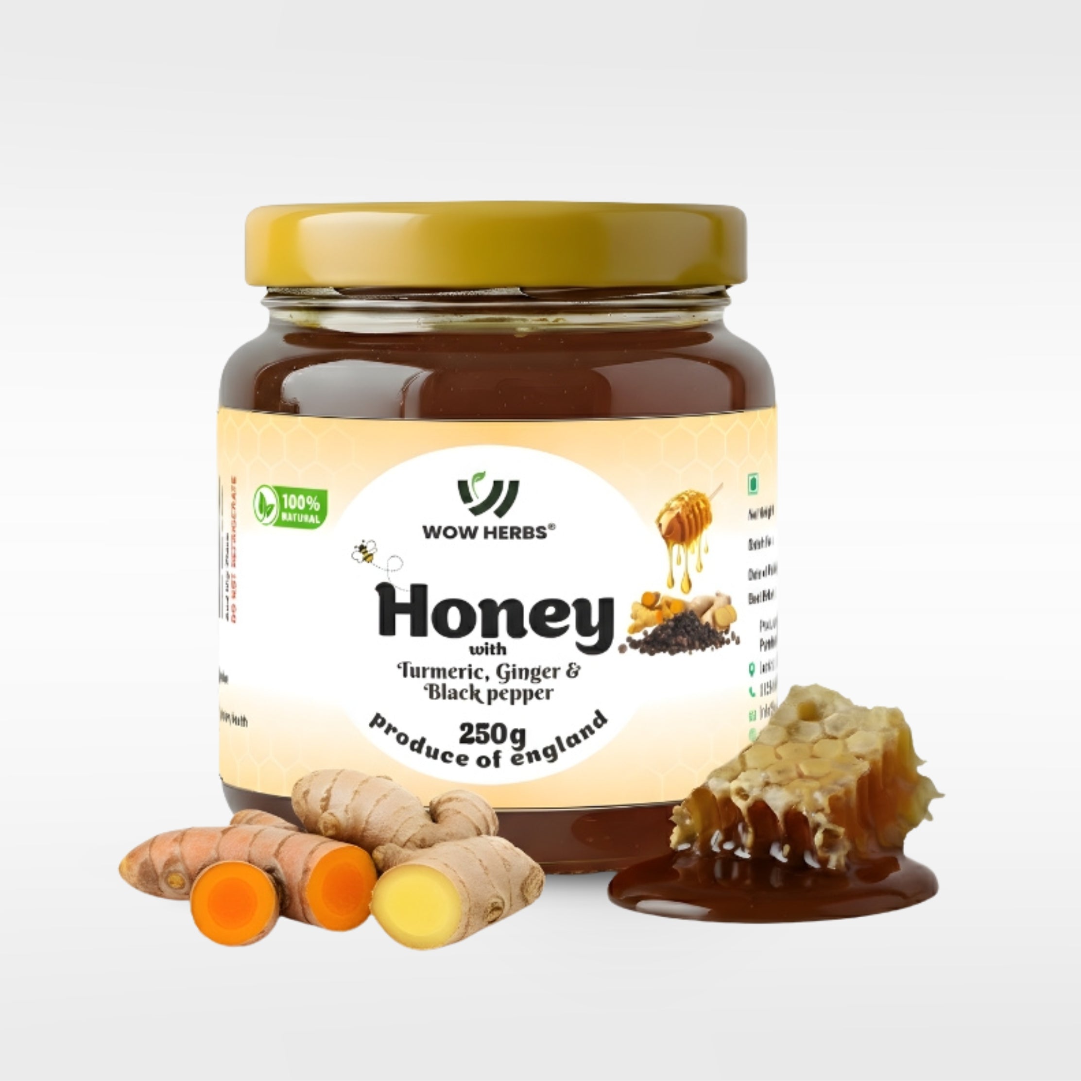 Honey with Turmeric, Ginger & Black Pepper (250 g)