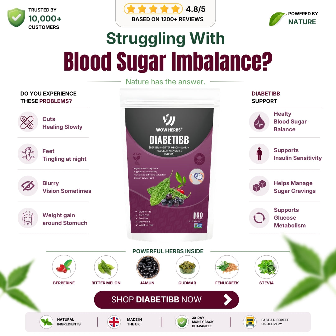 Diabetibb Herbal Wellness Capsules UK | Organic Daily Support